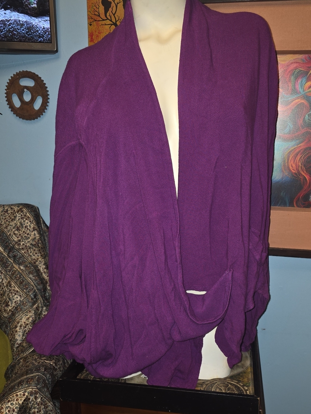 Lululemon Cascade Sweater, Draped Open Front, Cocoon Knit, Yoga Cover-Up